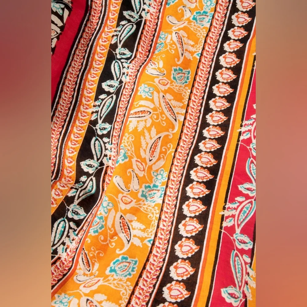 Floral & Paisley Print Boho Chic Beach Yoga Hobo Shoulder Bag - 100% Cotton